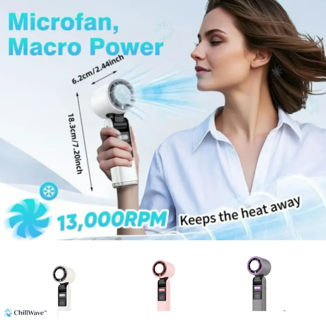 ChillWave™ Pocket IceTech Fan - Powerful Cooling Anywhere You Go